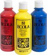 Ecola kann mit Wasser weiterverdünnt werden und lässt sich sowohl deckend als auch transparent auftragen. Talens Plakatfarben Ecola, 250 ml Gebrauchsfertige, dickflüssige Deckfarbe.