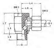 Schneidringverschraubung Cutting Ring Fitting Winkel-Schwenkverschraubungen Einschraubgewinde: Whitworth-Rohrgewinde - zylindrisch Banjo couplings Stud thread: BSP thread - parallel Racores