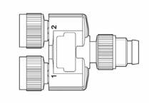 Verstopfen von Ventilen und Drosseln - G1/8" Y-Verteiler - Erweitert den M 8-Zubehöranschluss der TURBOVAC i um einen