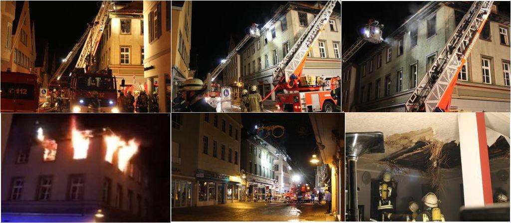 03.07.2017 Hindenburgstraße Gebäude brennt zweimal In der Nacht von Sonntag auf Montag bricht gegen 02:30 Uhr in einem Wohn- und Geschäftshaus im zweiten Obergeschoss ein Brand aus.
