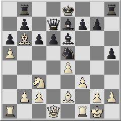 Sxb6? Wieder bekommt Weiß ein Tempo zugespielt. [14...0-0!?] 15.Lxb6+- Dd7?! Das nimmt dem Le6 auch noch ein wichtiges Rückzugsfeld. Stellung nach 15...Dd7 (s. Diagramm) 16.b3?
