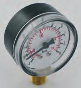 + Kontrollmanometer Kontrollmanometer mit radialem Anschluss Form A Gehäuse aus ABS-Kunststoff oder Stahlblech lackiert, je nach Vorrat.