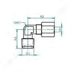 Schneidringverschraubung M-Reihe, Messing Winkelverschraubung mit konischem Aussengewinde Betriebsdruck -0.99 bis >70 bar, für Druckluft, Wasser, Schmierung.