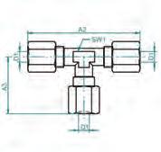 Schneidringverschraubung M-Reihe, Messing Winkelverschraubung für beidseitig Rohr Betriebsdruck -0.99 bis >70 bar, für Druckluft, Wasser, Schmierung.