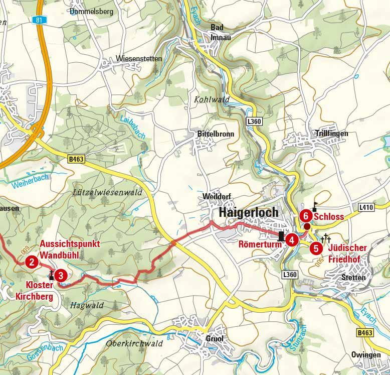 10 11 m 750 600 450 300 150 km 2 4 6 8 10 12 14 16 18 der sonnigen Weinberghalde der Beschilderung in Richtung Weildorf.