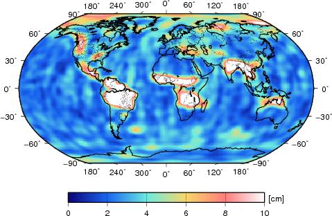 wrms variability w.r.t. 2008 mean with DDK2 Filter (~340km) RL05 RL04 global land ocean RL04 3.