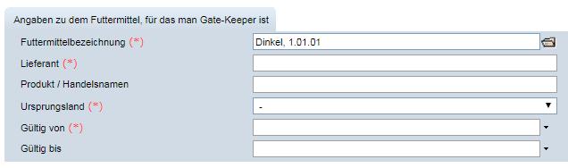 Zeitpunkt (Gültig von) ein, ab dem Sie Gate-Keeper für das Futtertel sind.