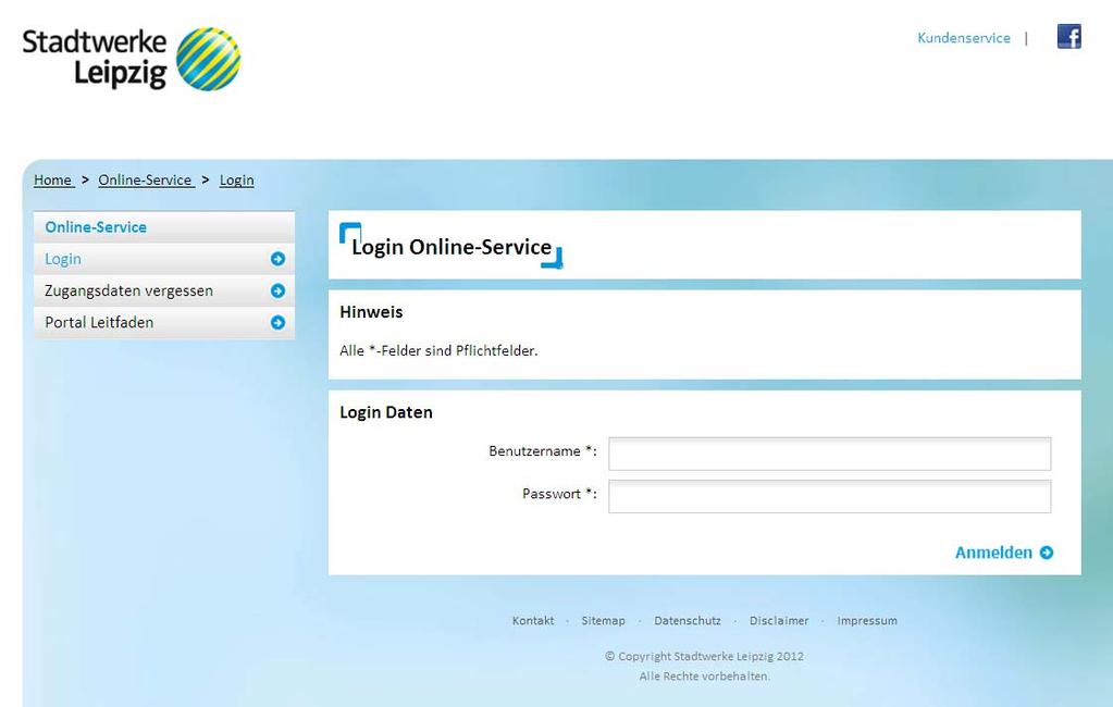 1. Vorwort Das Online Service Portal wurde für die Kunden der Immobilienwirtschaft der Stadtwerke Leipzig GmbH entwickelt.