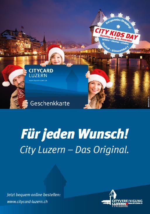 2. Welle Werbewirkungsstudie CityCard-Kampagne CVL Ausgangslage Fokus auf CityCard Luzern. Positionierung: Ein Geschenk, das immer passt.