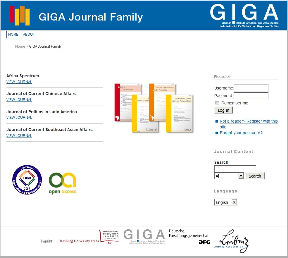 ZEITSCHRIFTEN: GIGA Open Access