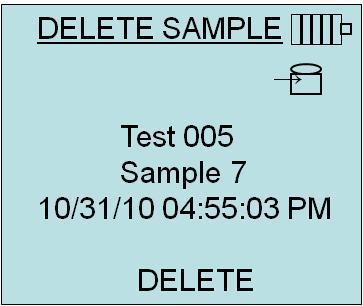 Alle Löschen löscht die gespeicherten Daten aller Test IDs. DELETE DATA Delete All Delete Test Delete Sample DELETE ALL Are you sure?