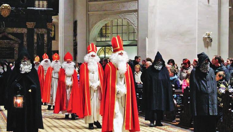 St. Nikolaus kommt Samstag, 2. Dezember 17.30 Uhr Pfarreigottesdienst in der Klosterkirche mit Aussendungsfeier und Bescherung am Weihnachtsmarkt.