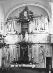 Copel 8 Fuss Gamba 8 Holz, gedeckt C-H Holz, offen; ab c Naturguß; Die tiefsten fünf Metallpfeifen der Evangelienseite sind nach vorne gebogen, möglicherweise ist jemand in die Orgel gefallen.