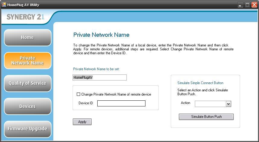 Private Network Name Bei Private Network Name kann das Passwort für die Verschlüsselung eingetragen werden.
