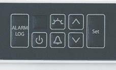 Die Betriebszustände des Gerätes werden durch Symbole angezeigt. Um die Hygiene im Laborbereich zu gewährleisten, ist die Elektronik fl ächenbündig eingebaut und mit einer Folientastatur versehen.