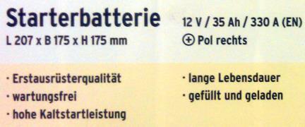Abbildung 15: Beispiel Kapazitätskennzeichnung sekundäre Blei-Säure-Gerätebatterien (Ah) (Bildquelle: www.pollin.de) b) mit einer nach der Norm IEC/EN 61056-1 erforderlichen Genauigkeit.