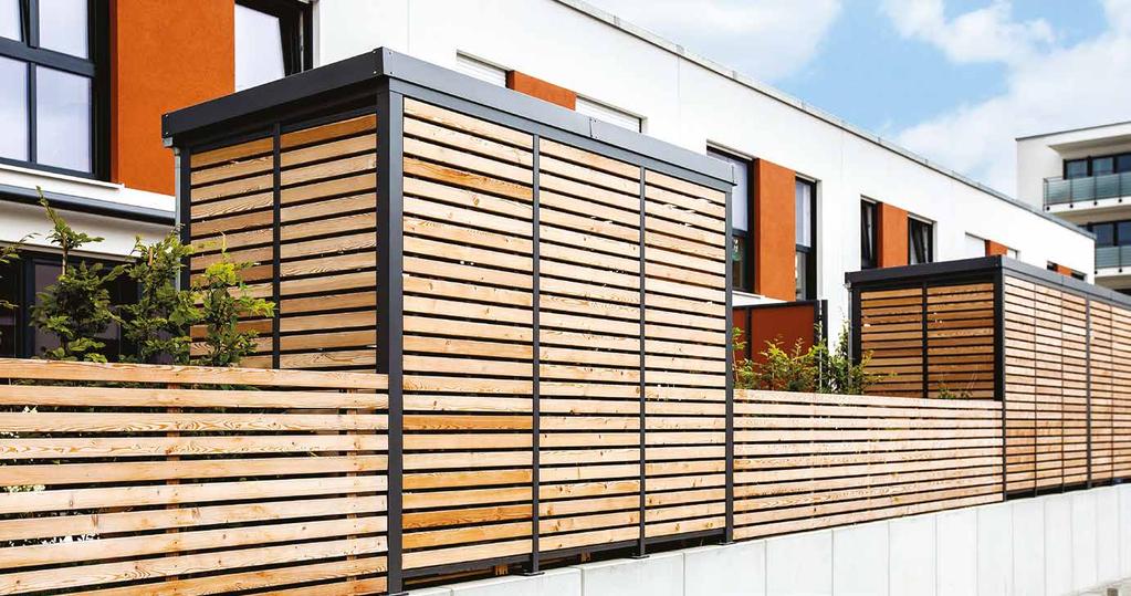 Einhausungen Stilvolle Funktionalität Ganz gleich, ob Wertstoffeinhausung, Gartenhaus, Pergola oder Raucherunterstand Gerhard Braun Einhausungssysteme bieten die passende Lösung.