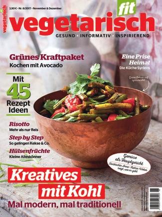 Als eine der führenden Special- Interest-Zeitschriften im Food-Bereich versorgt vegetarisch fit die Leser 6 Mal im Jahr mit zahlreichen Rezepten sowie den aktuellsten Informationen