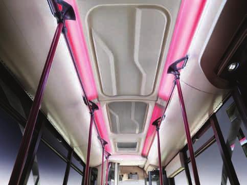 NEUER FAHRGASTRAUM N EU ER FA HRGA STRAUM. Mit dem geräumigeren Innenraum und einer einladenden Atmosphäre setzt der Euro-VI-Bus neue Maßstäbe im öffentlichen Verkehr.