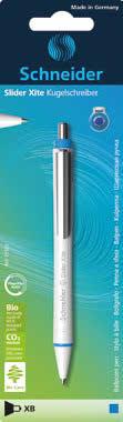 Slider Xite Kugelschreiber mit Gehäuse aus 90% biobasiertem Kunststoff Viscoglide -Technologie für außergewöhnlich leichtes und gleitendes Schreiben Auswechselbare Metallmine Slider 710 XB mit