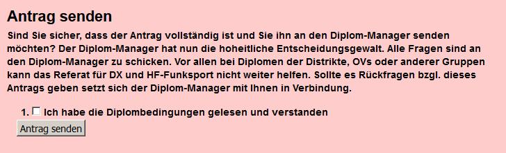 Ehe man nun auf Antrag senden klicken darf, muss erst die Einverständniserklärung bestätigt werden.