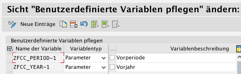 Datumsangaben heraus Default-Variablen für den automatisierten Start von Reports erzeugt.