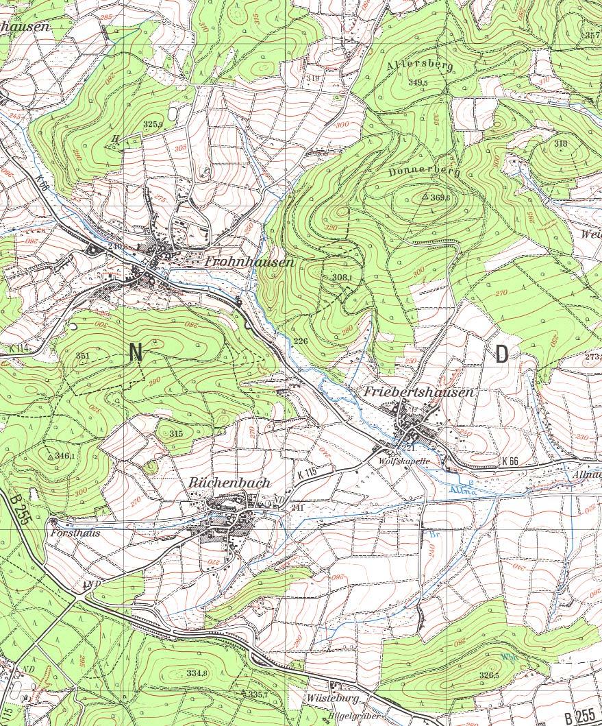 Retentionskataster Niederschlagsgebiet Allna FKZ 25832 Seite - 16 - < HQ1 > HQ1 Lageskizze zum potentiellen Retentionsraum Kenn-Nr.