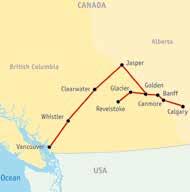 WESTERN DREAMS 13 Tage / 12 Nächte ab VANCOUVER / bis CALGARY Diese Mietwagenreise ist die wohl populärste Route in Westkanada.