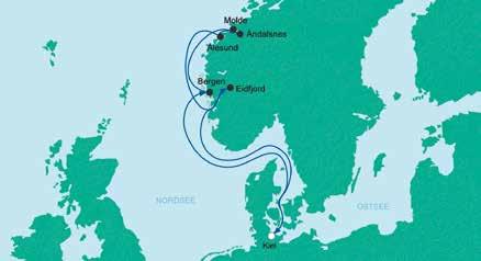 Norwegens atemberaubende Fjordlandschaften mit AIDAsol Norwegens Fjorde mit AIDAbella Anreise