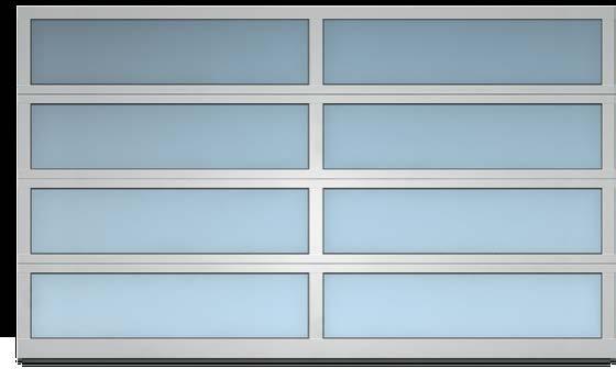 Alu-Rahmen-Sprossen-Tore mit vollflächiger Verglasung verfügen über maximale Transparenz, welche für mehr Tageslicht in Innenräumen