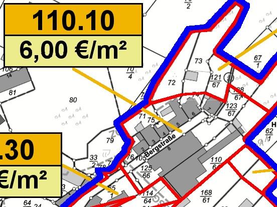 8.4 Ermittlung der zonalen Anfangs- und Endwerte der Zone. Die Zone. befindet sich im Stadtkern von Diez im Bereich des Sanierungsgebietes Altstadt Diez, 5.