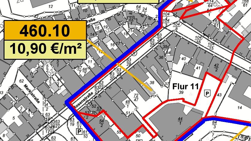 8. Ermittlung der zonalen Anfangs- und Endwerte der Zone 46. Die Zone 46. befindet sich im Stadtkern von Diez im Bereich der Sanierungsgebiete Altstadt Diez, 4. und 5.