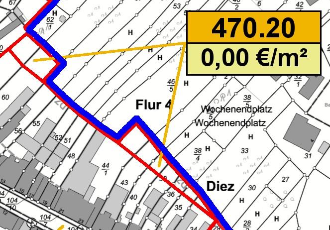 8.4 Ermittlung der zonalen Anfangs- und Endwerte der Zone 47.2 Die Zone 47.2 befindet sich im Bereich des Sanierungsgebietes Altstadt Diez, 4.
