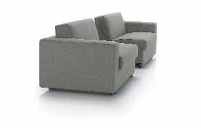 2 - Divano letto gemellare: movimento laterale su ruote di una parte del divano ed apertura