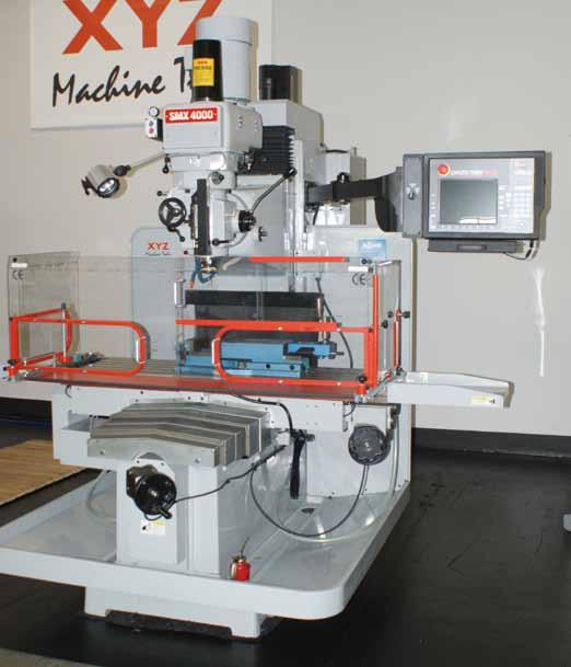 Universalfräsmaschine SMX 4000 Der Maschinenkörper besteht aus einem speziell gerippten und schwingungsabsorbierenden Meehanite-Guss.