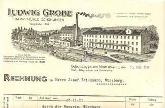 Los 0418 Schöneck/Vogtland, 1930: Gebrü Koch, Zigarrenfabrik Fabrik vor Stadt im Hintergrund.