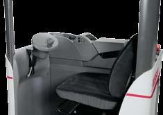 Optimale Sicherheit Quersitzgerät 11 Da der Fahrer im Sitzen arbeitet, gewährleistet das Modell XLL größere Sicherheit, besseren Komfort und Schutz.