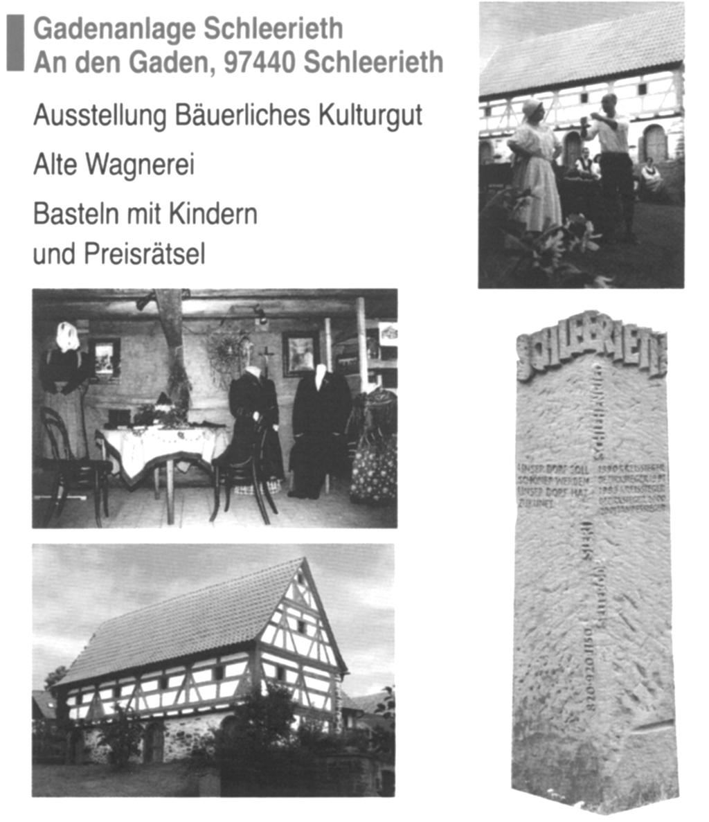 Museumstag im Oberen Werntal am 21. Mai 2006 Entdecken Sie die kulturelle Tradition des Oberen Werntals Am 21.