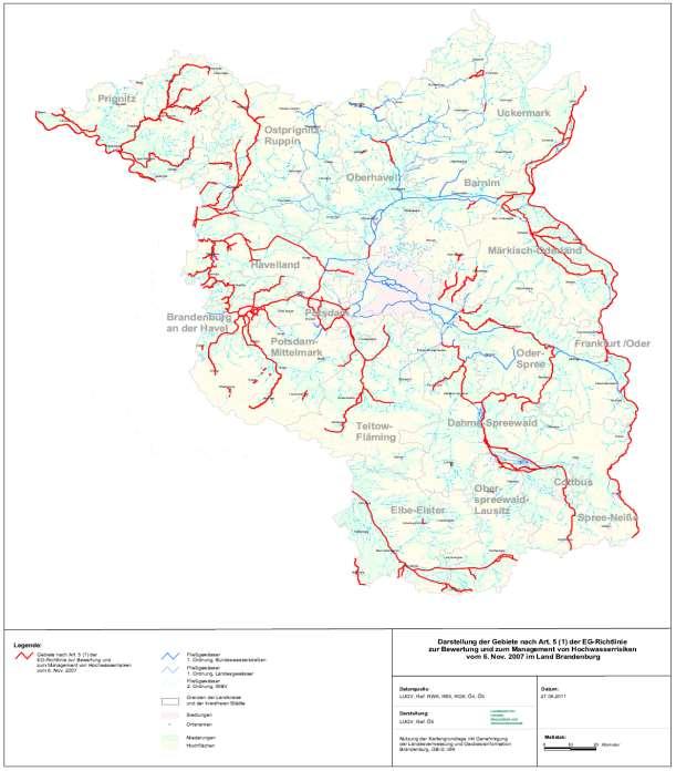 Vorläufige Bewertung Gewässer mit einem signifikanten Hochwasserrisiko insgesamt 149 Abschnitte 2.