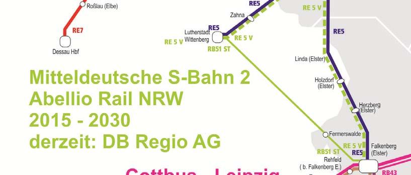 Angebots zwischen Jüterbog und Lutherstadt Wittenberg zu den Hauptverkehrszeiten Durchgehende Verbindungen aus Jüterbog