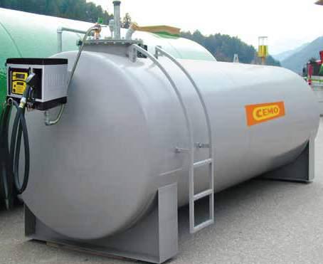 Dieseltankstationen mit Stahltank [PG 4] Oberirdische Tankanlage doppelwandig aus Stahl zur Aufstellung im Freien, zugelassen zur Lagerung von Dieselkraftstoff und RME Ausführung: gefertigt nach DIN