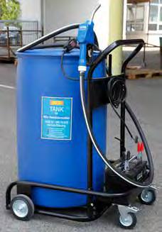 Weitere günstige Einsteigerlösungen für Fässer mit Elektropumpe CENTRI SP 30 und Transportwagen s. S. 109 Bluetroll Mobil 12 V Batterie im Lieferumfang nicht enthalten.