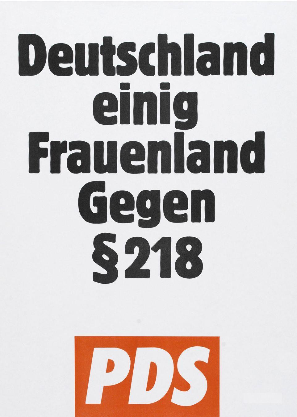 Wahlplakat PDS 1990 (Bundestagswahl) Quelle: https://www.
