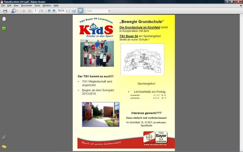 Kooperationsbeispiel Grundschulen: die GGS Im Kirchfeld, Leverkusen Die