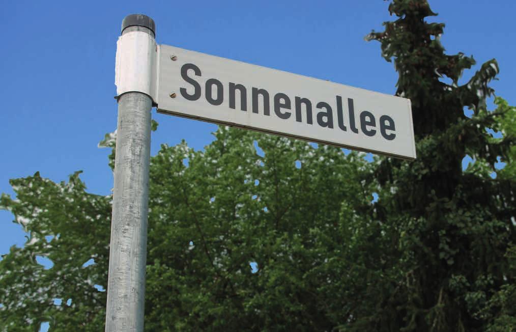 Die Erschließung erfolgt über die verkehrsberuhigte SONNENALLEE ohne Durchgangsverkehr als Anliegerstraße.