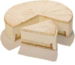 Käse-Sahnetorte Artikel-Nummer: 65623 1800 g / Stück, Ø 27 cm Als Basis geben wir Frischquark in einen Eierfond, dazu die Schlagsahne - zart und frisch auf