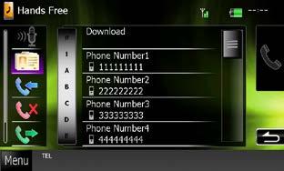 Bluetooth-Steuerung *1 Sie können die Liste durch Auswahl eines Buchstabens vorsortieren. Anruf annehmen 1 Drücken Sie [ ] zur Annahme eines Telefonanrufes bzw.