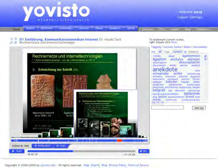 Yovisto.com - Akademische Videosuche 2 yovisto.com Videosuchmaschine mit dem Schwerpunkt akademischer Lehrveranstaltungen aktuell mehr als 6.
