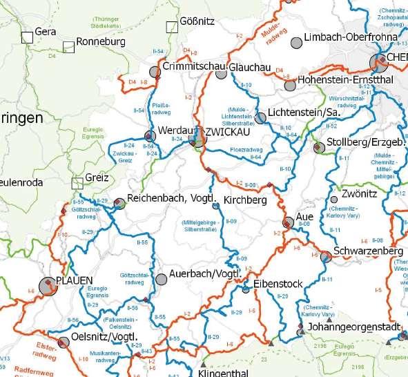 Zwickau Glauchau Grimma - ) Sächsische Städteroute ( DD - FG - C GC CRI Thür.