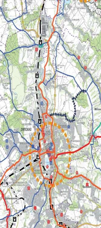 Zwickau fährt Rad - Radverkehrskonzept Zwickau Regionale Radverkehrskonzepte Landkreis Zwickau - Radverkehrskonzeption 2016 beinhaltet: Freistaat Sachsen - Zielnetz Rad - ROT Vorplanungen sind in